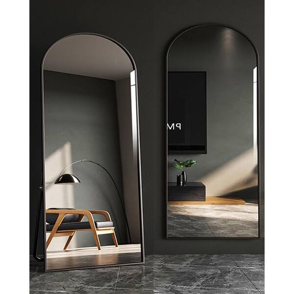 Arched Full Length Mirror, Floor Mirror with Stand, 76"x34" Large ...